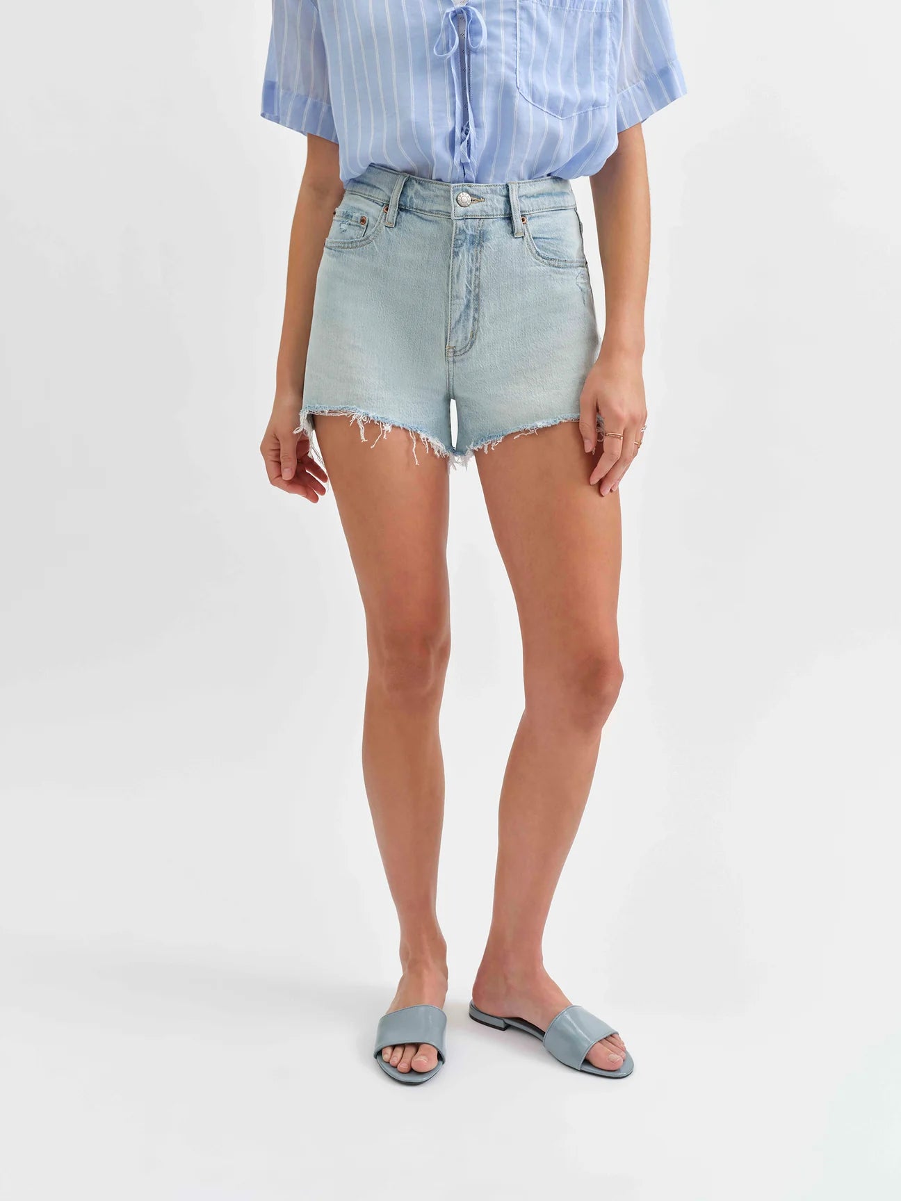 Troublemaker High Rise Shorts- Marina Vintage main image 0