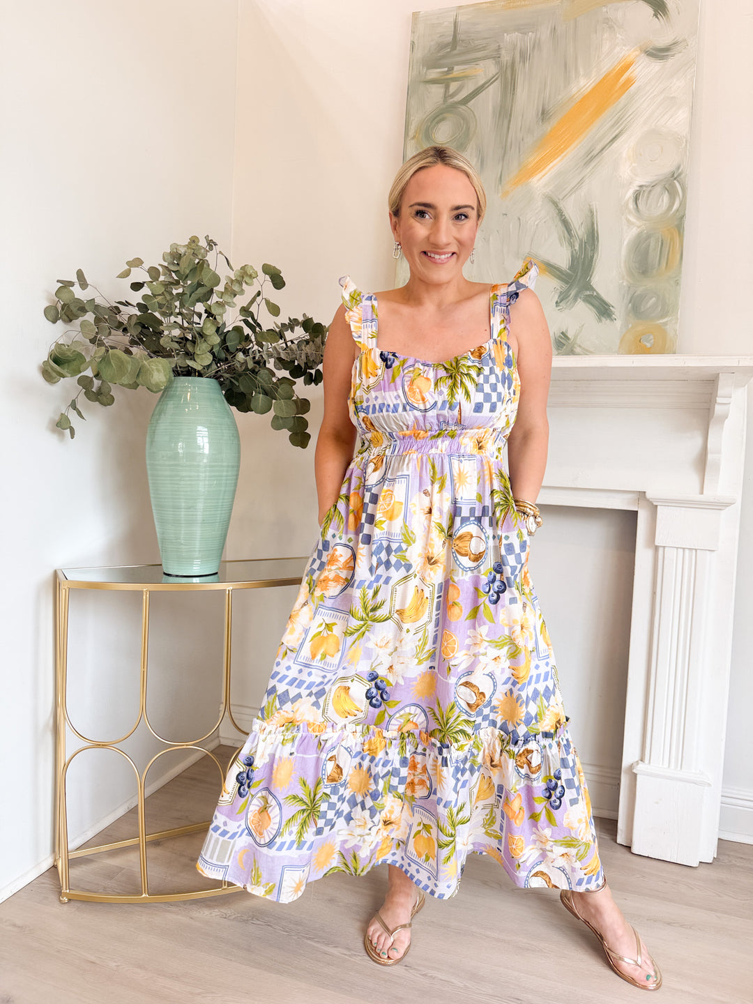 Lily Smocked Waist Midi Dress
