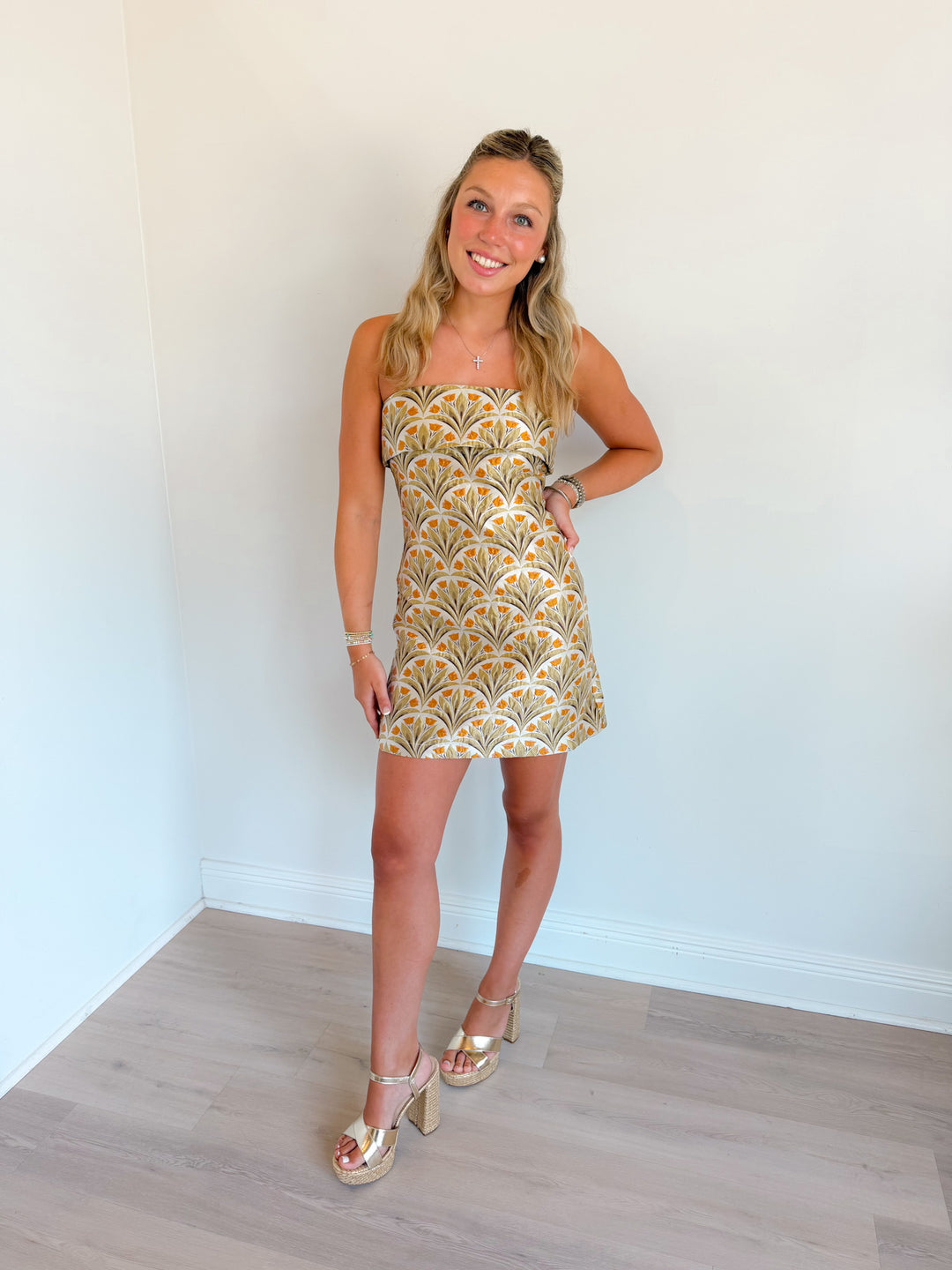 Mary Tulip Strapless Dress