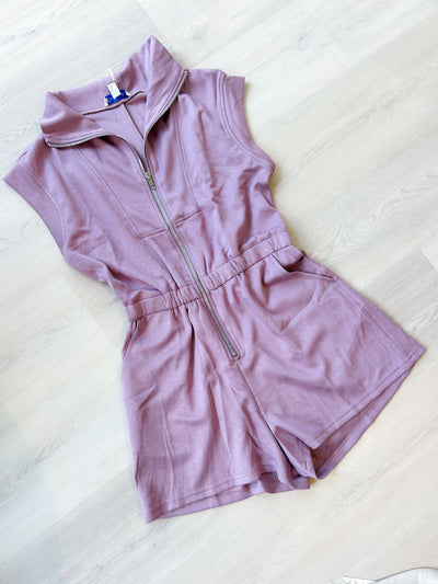 Caroline Romper dusty mauve
