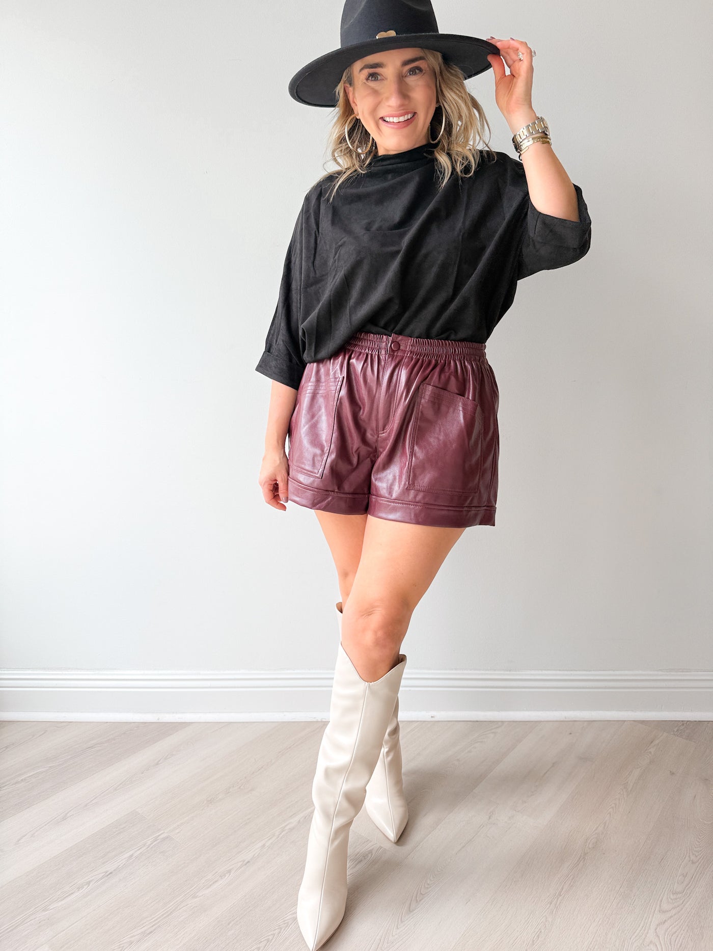 Salinna Mock Neck Top