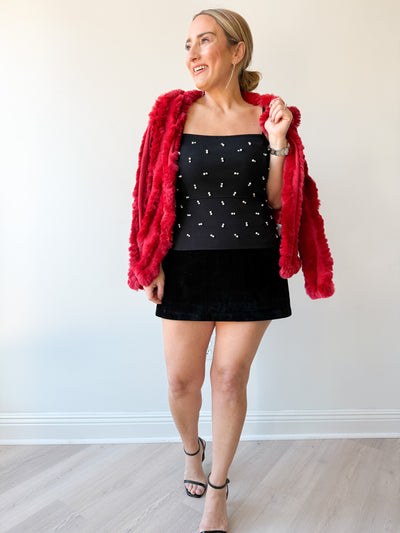 Adde Pearl Rhinestone Sweater Tank