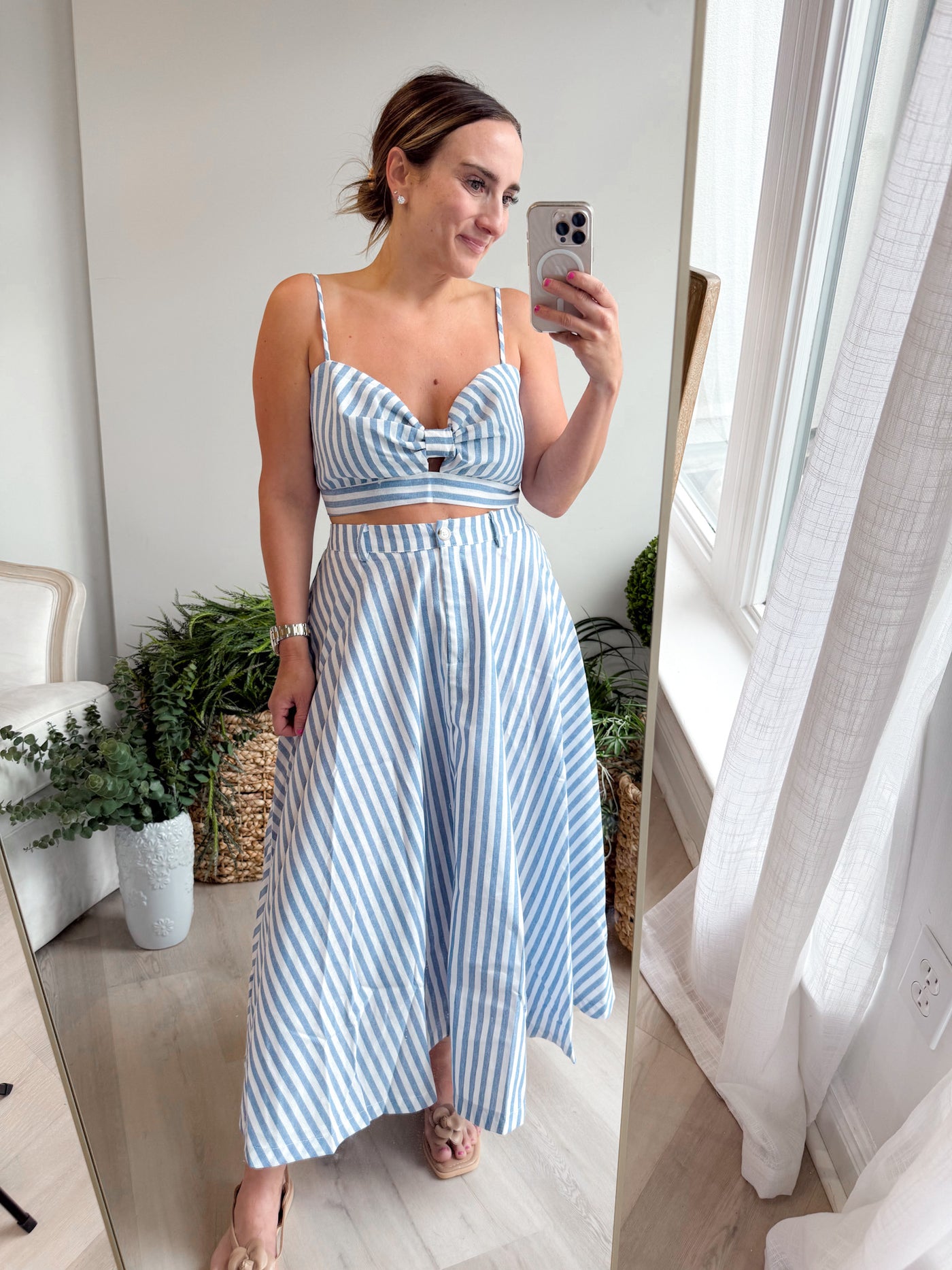 Naomi Top and Midi Skirt Set