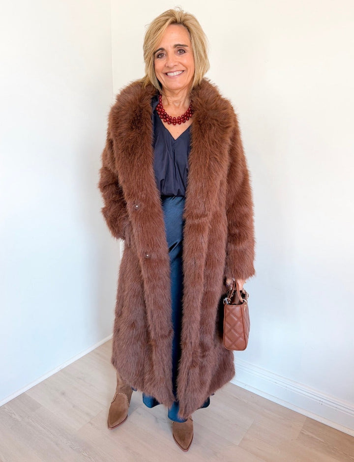 Susan Faux Fur Long Coat