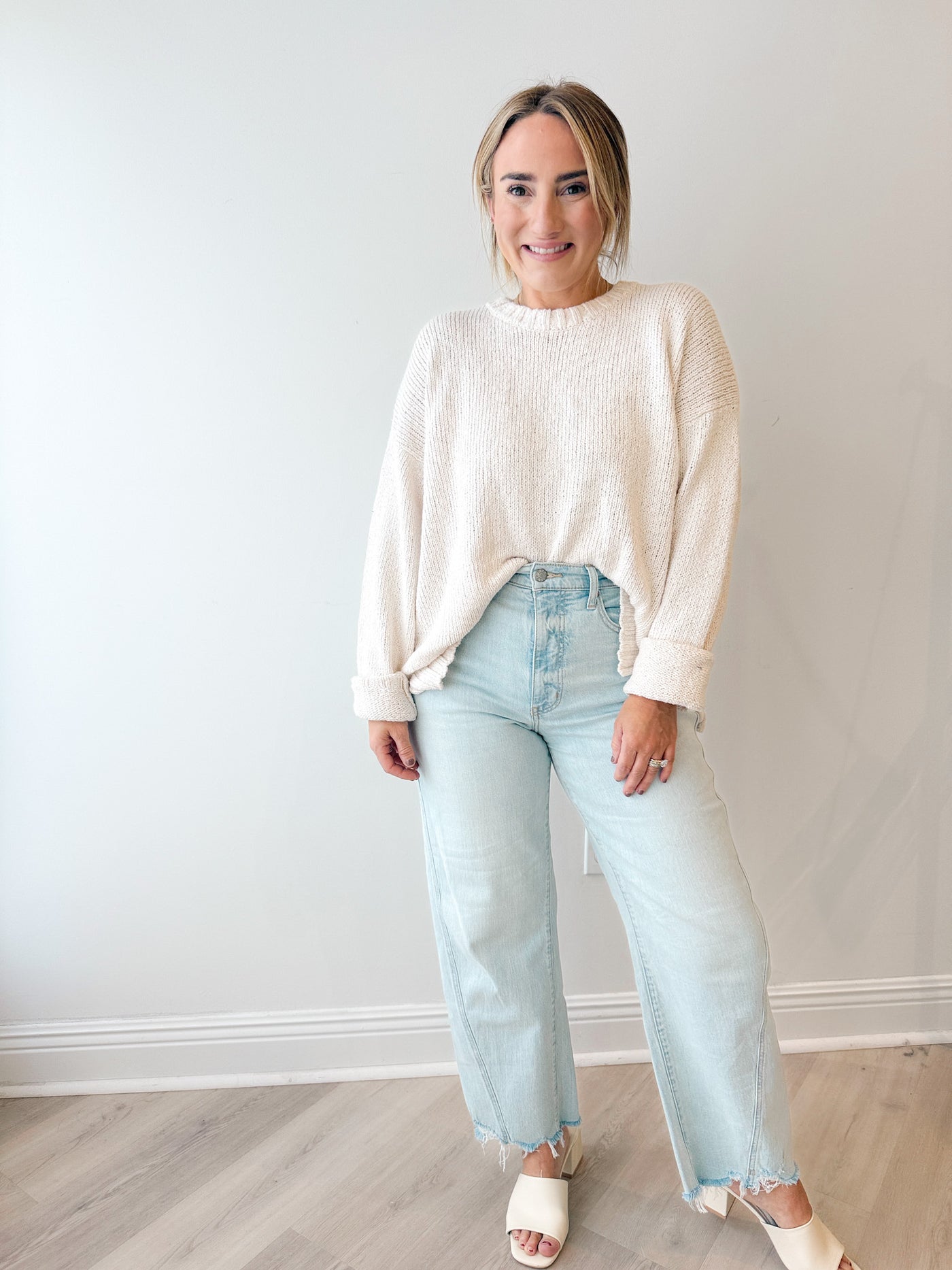 Beck Textured Sweater crystal