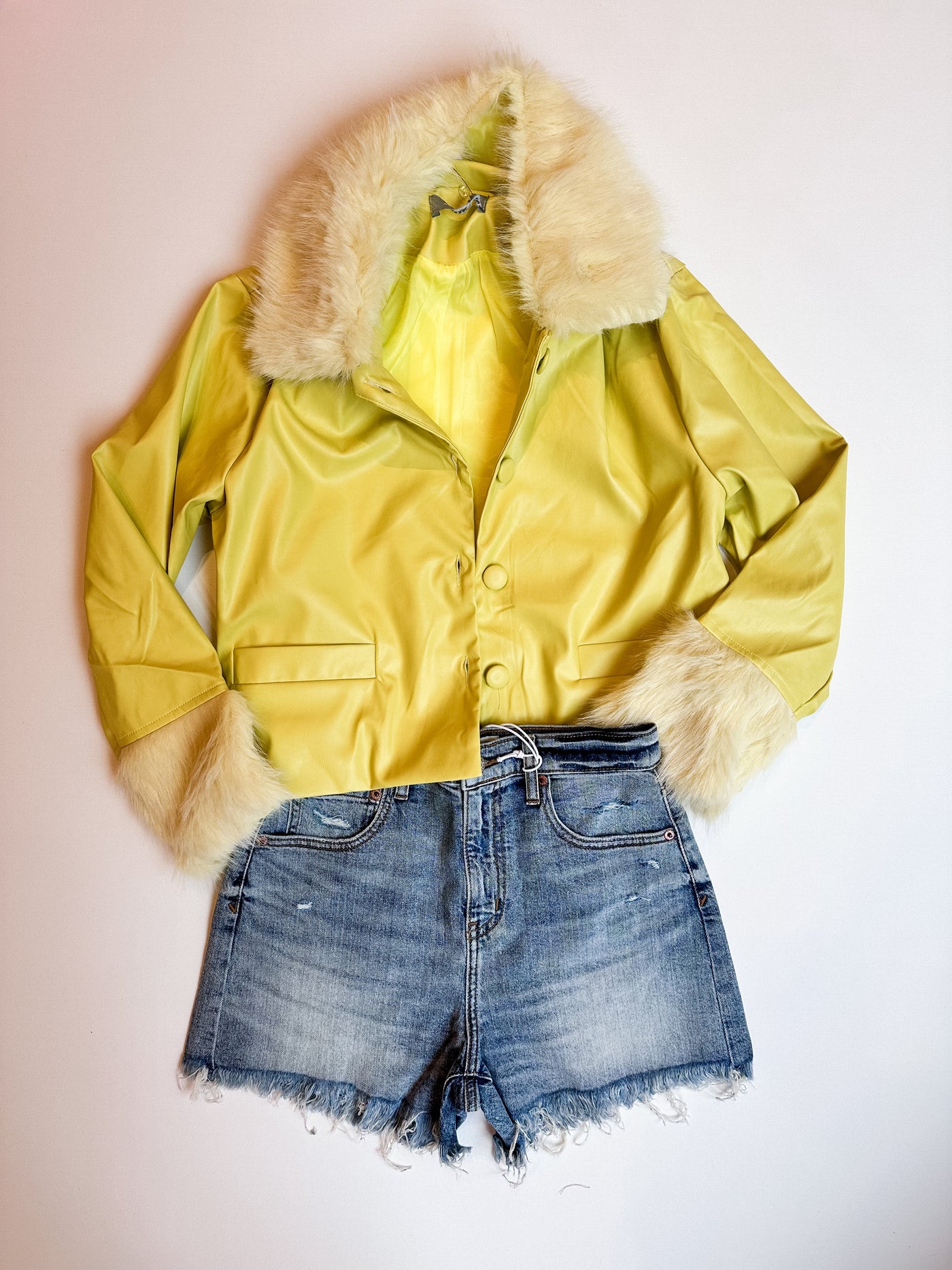 Yellow Fur Jacket