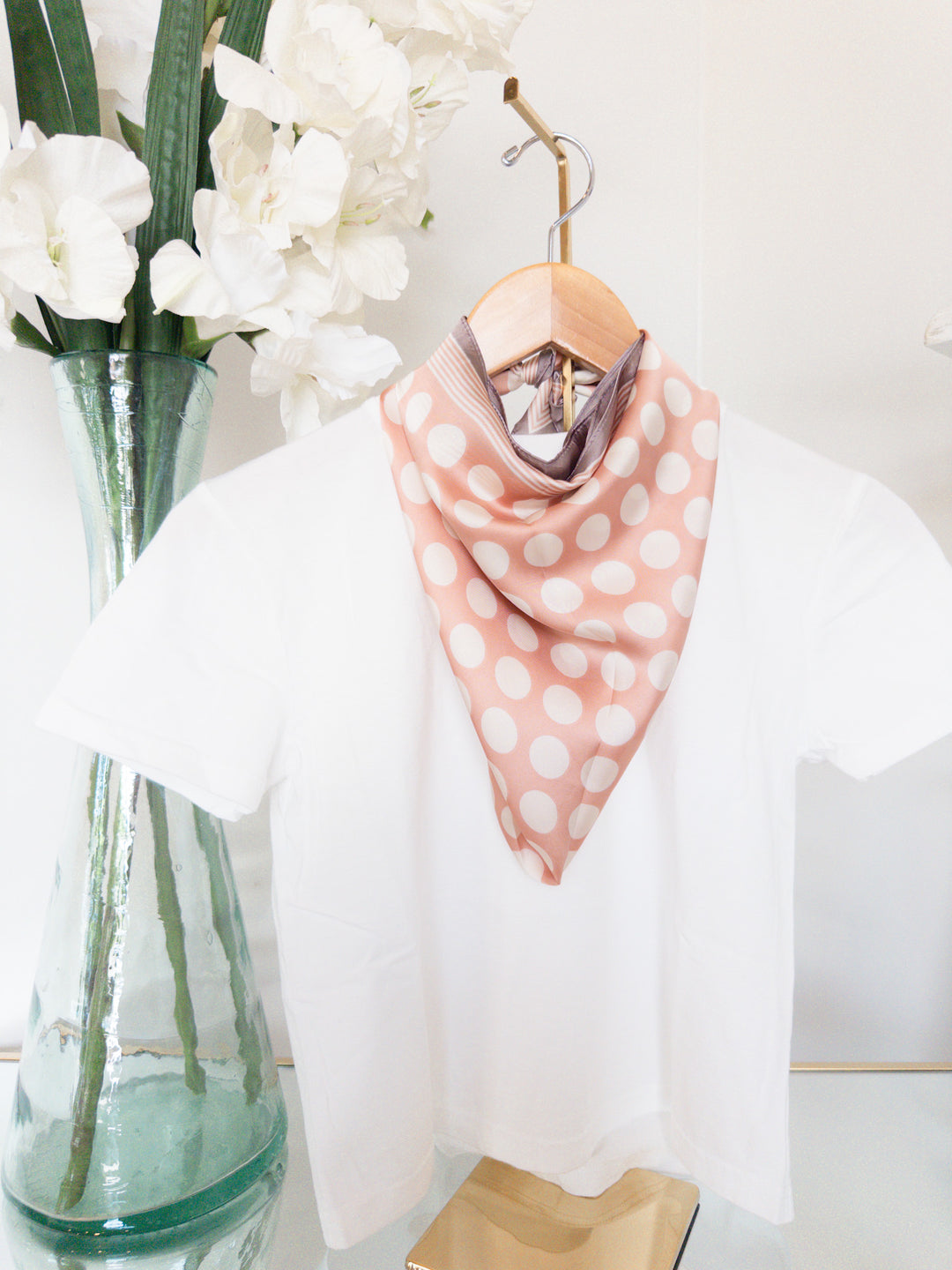 Lynn Scarf Blush Polkadot