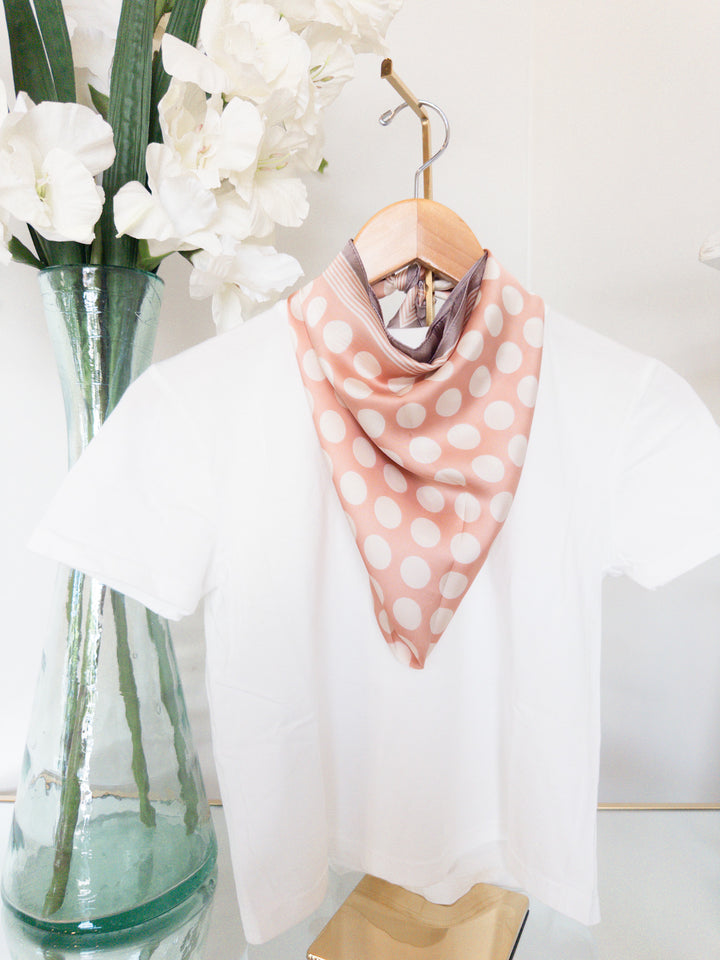 Lynn Scarf Blush Polkadot