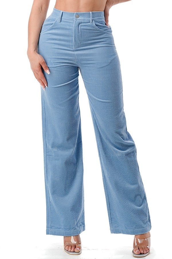 Corduroy High Rise Pants