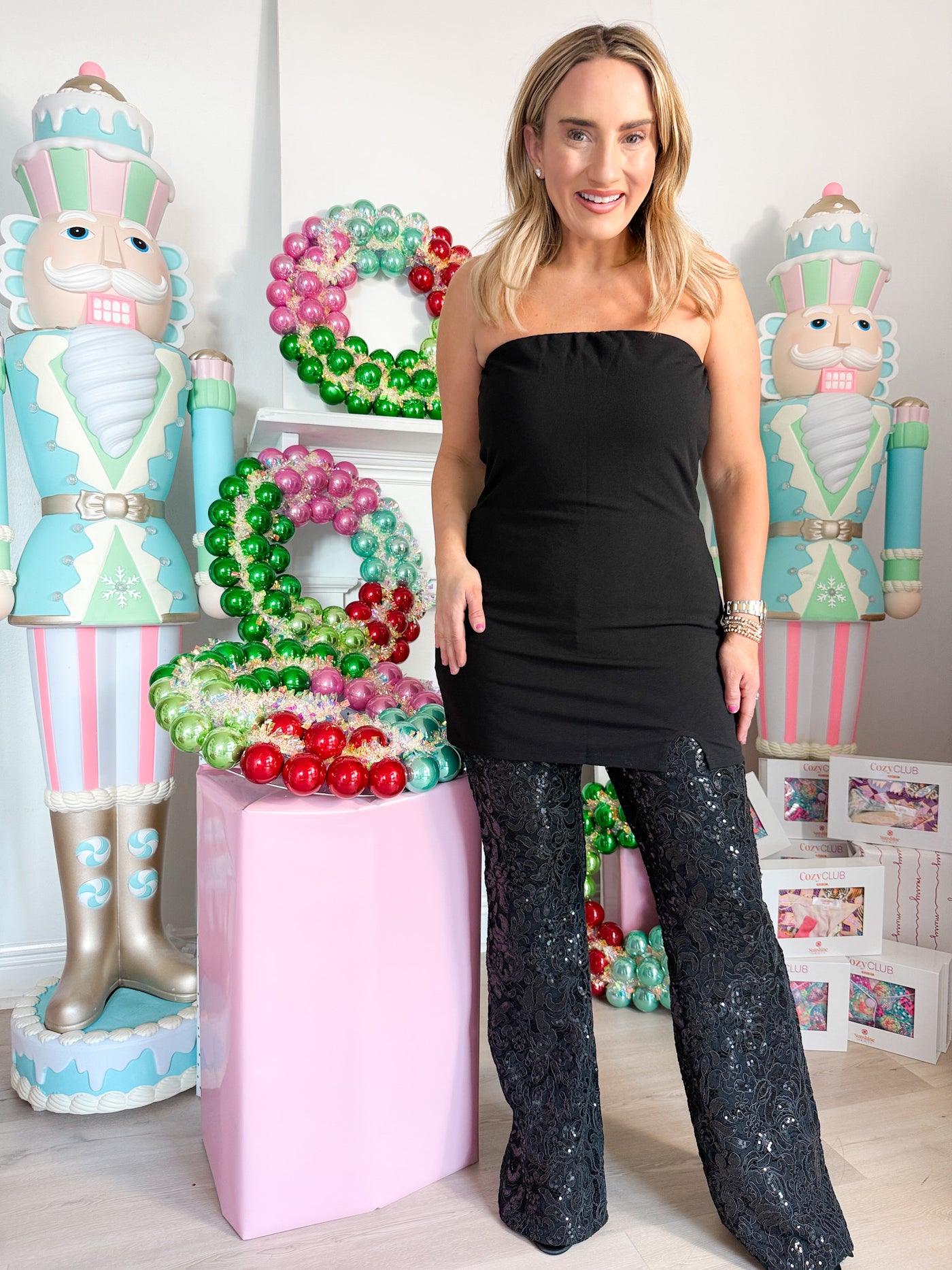 Stardom Strapless Sequin Jumpsuit