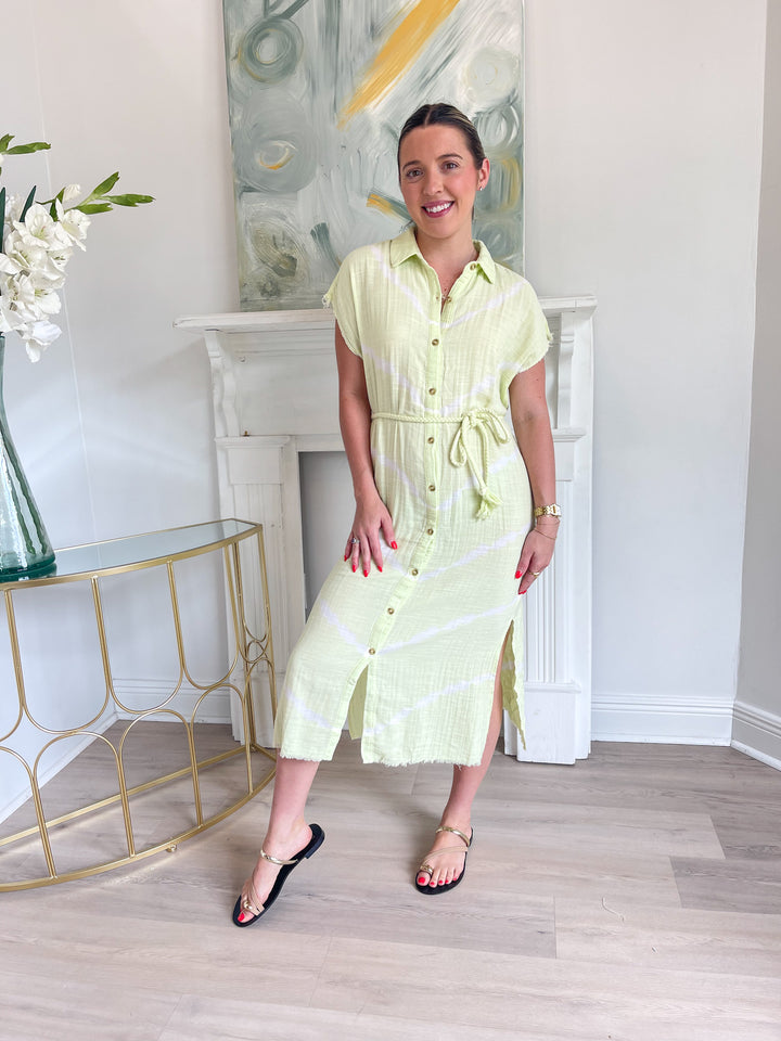 Lucy Shirt Dress lime