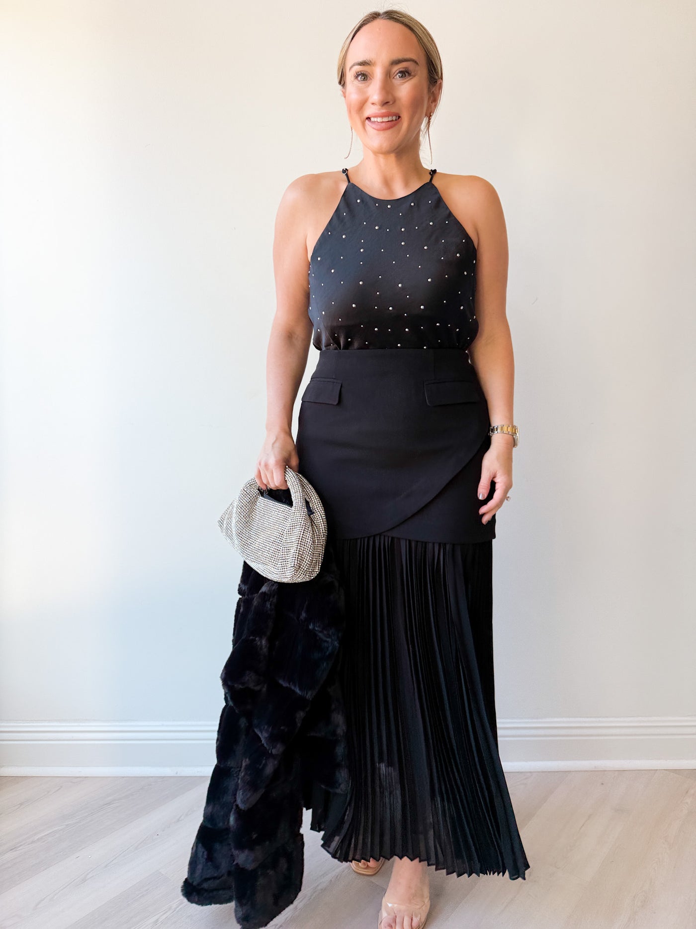 Floella Rhinestone Embellished Top