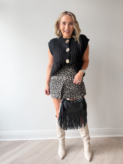 Ash Leopard Mini Skort