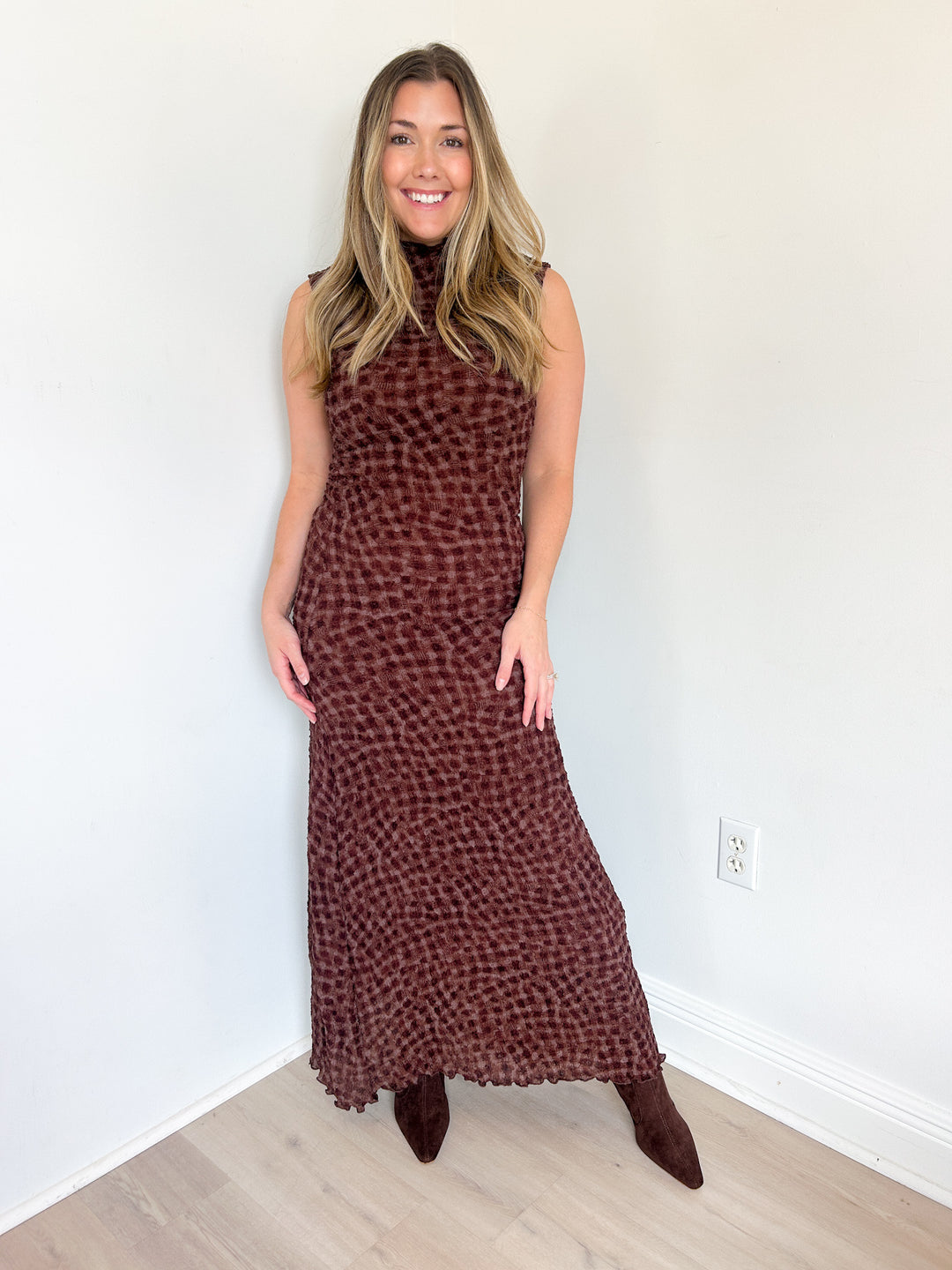 Anderson Mock Neck Maxi Dress