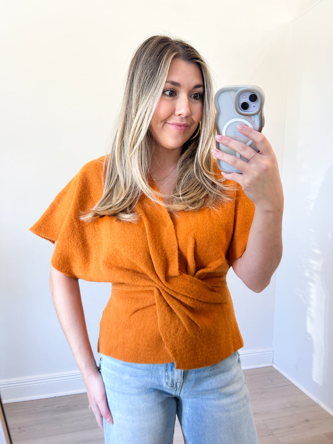 Tatum Twist Front Sweater