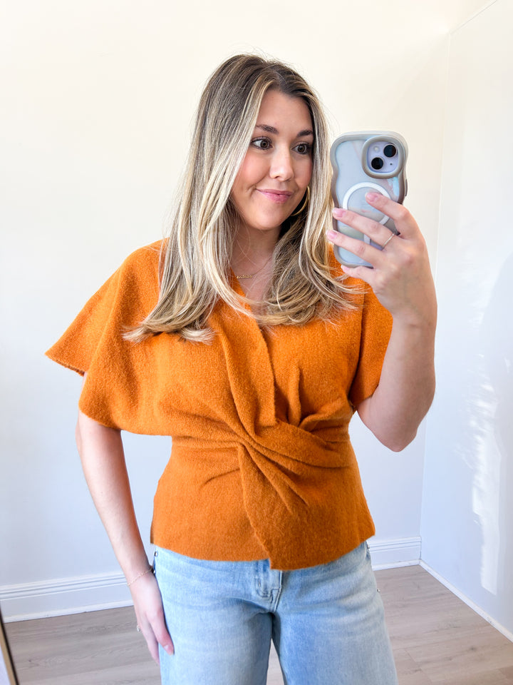 Tatum Twist Front Sweater
