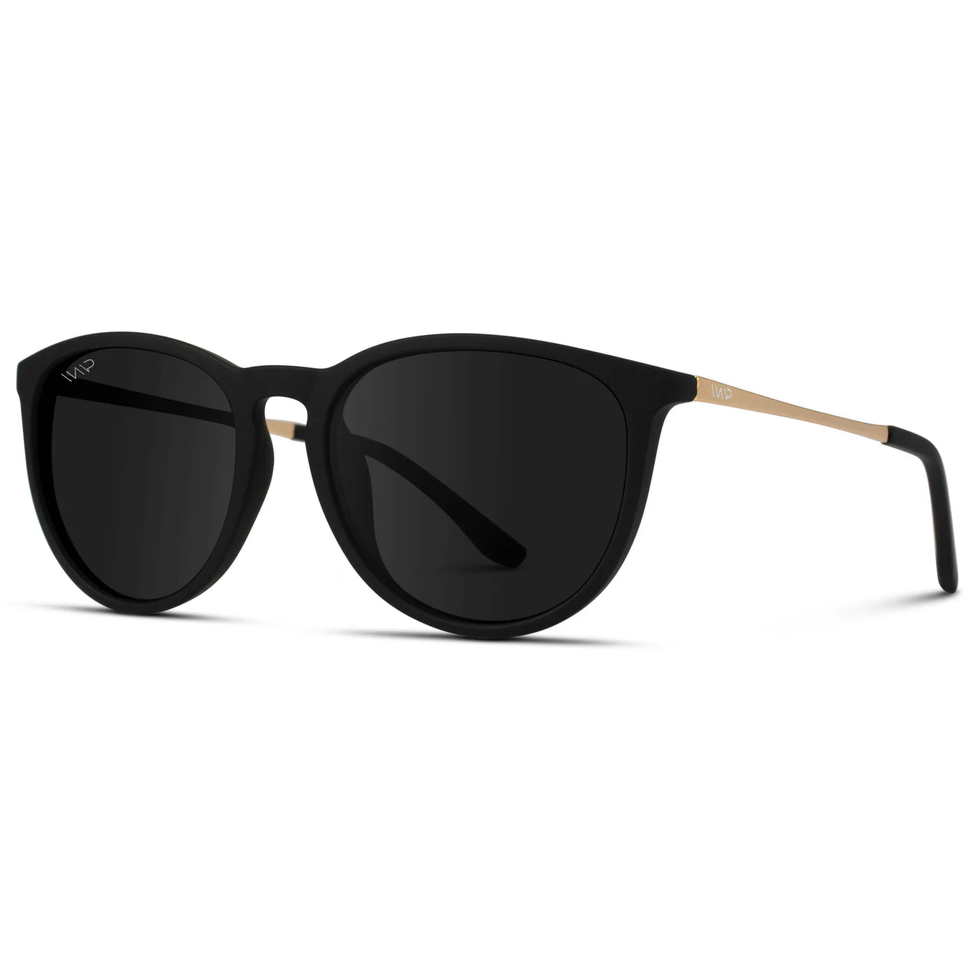 Oversized Round Sunglasses black gold