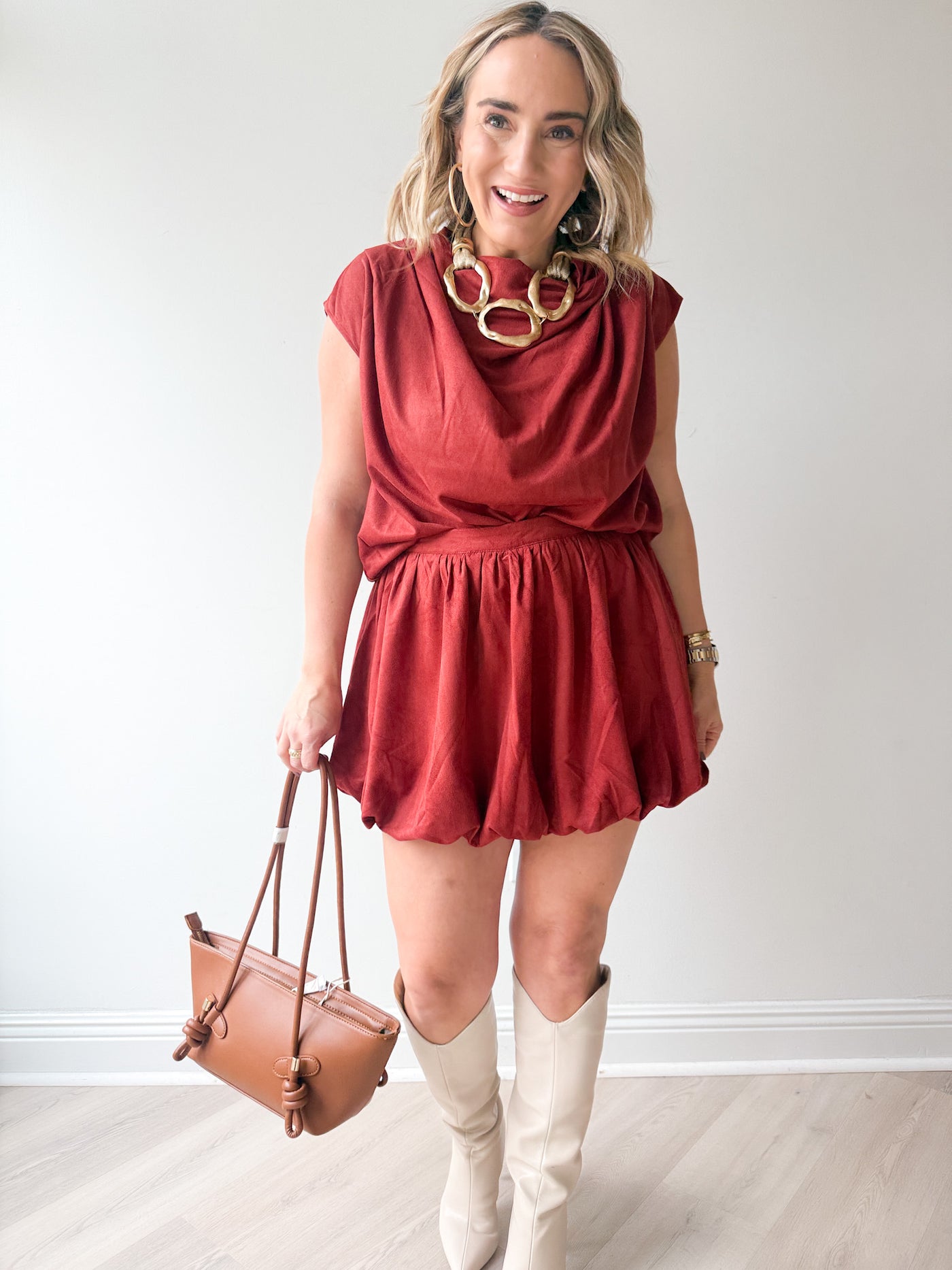 Eve Skirt Set Rust