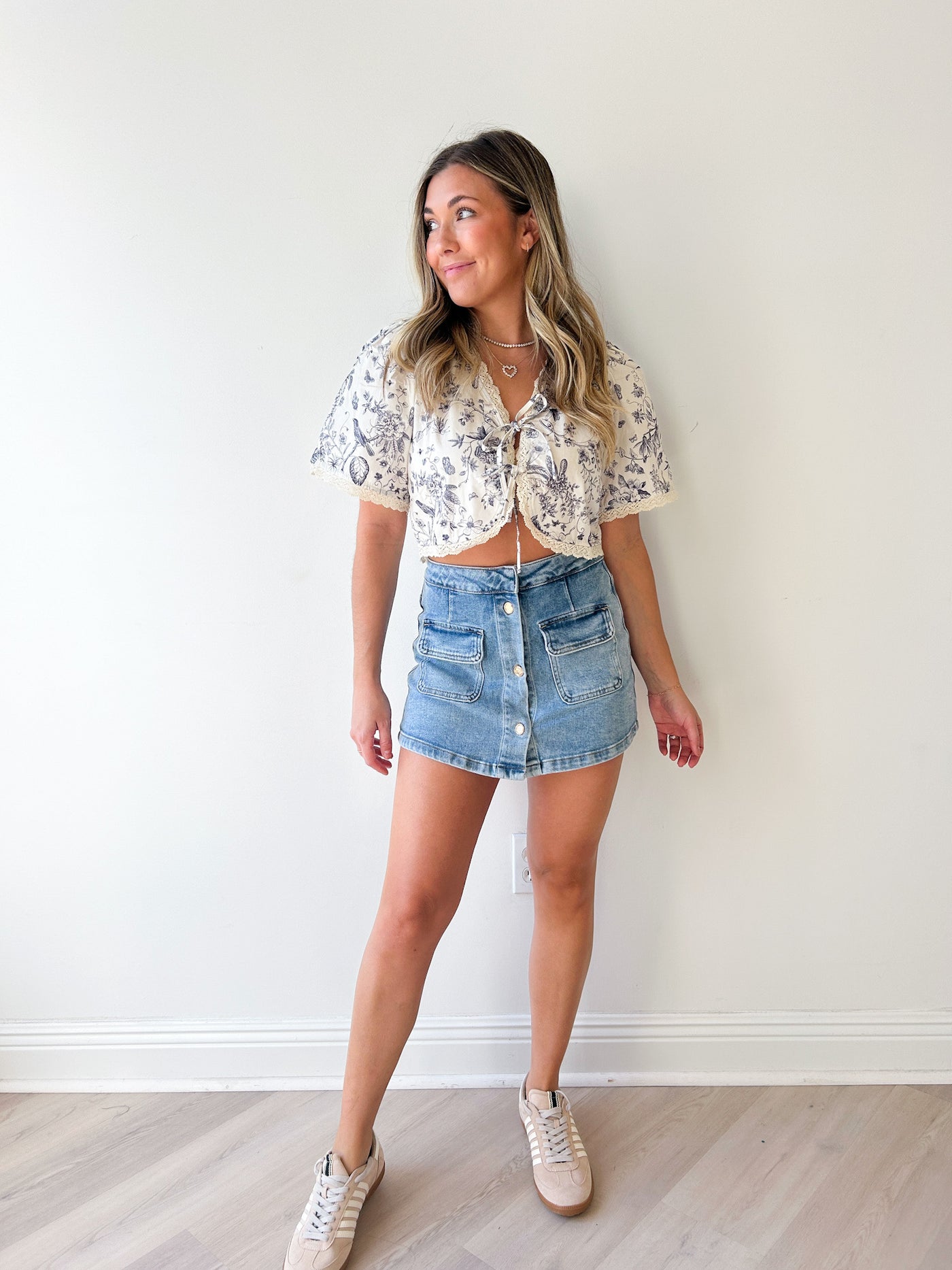 Amelie Poplin Floral Blouse