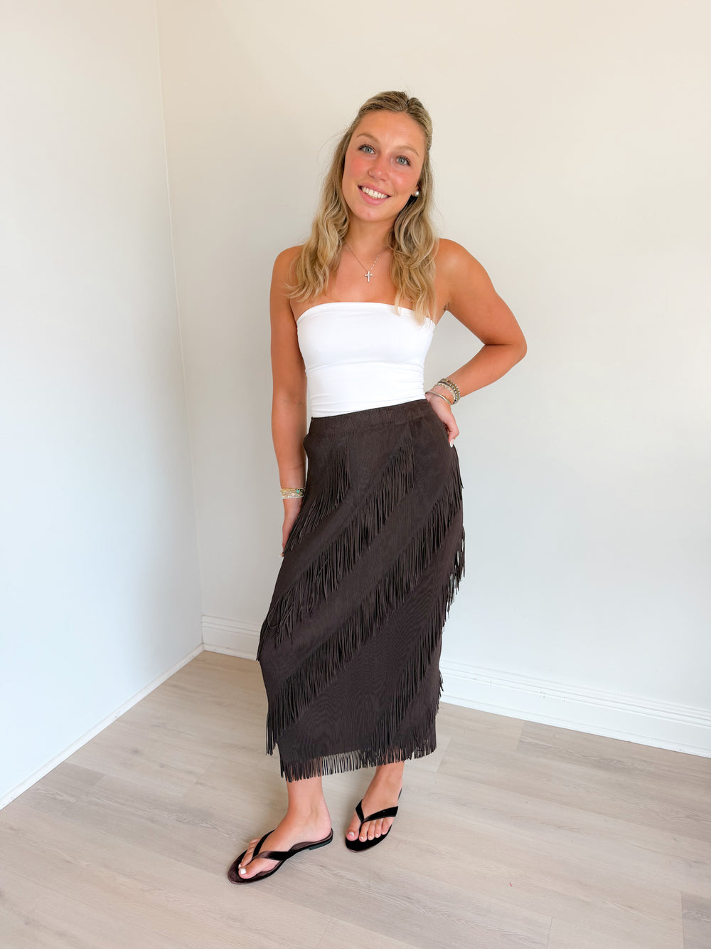 Plisse Pencil Skirt