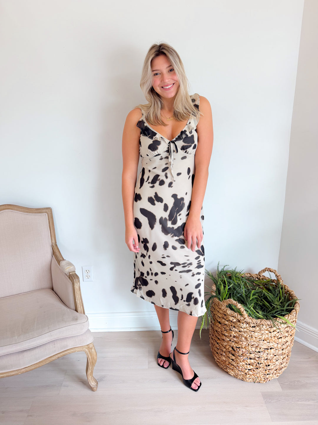 Joanna Animal Print Midi Dress