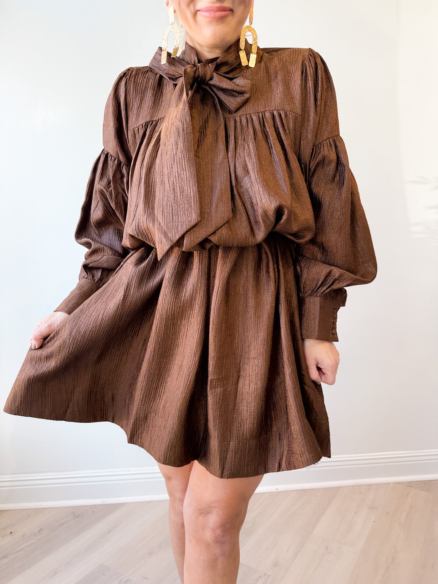 Daphne Bow Mini Dress