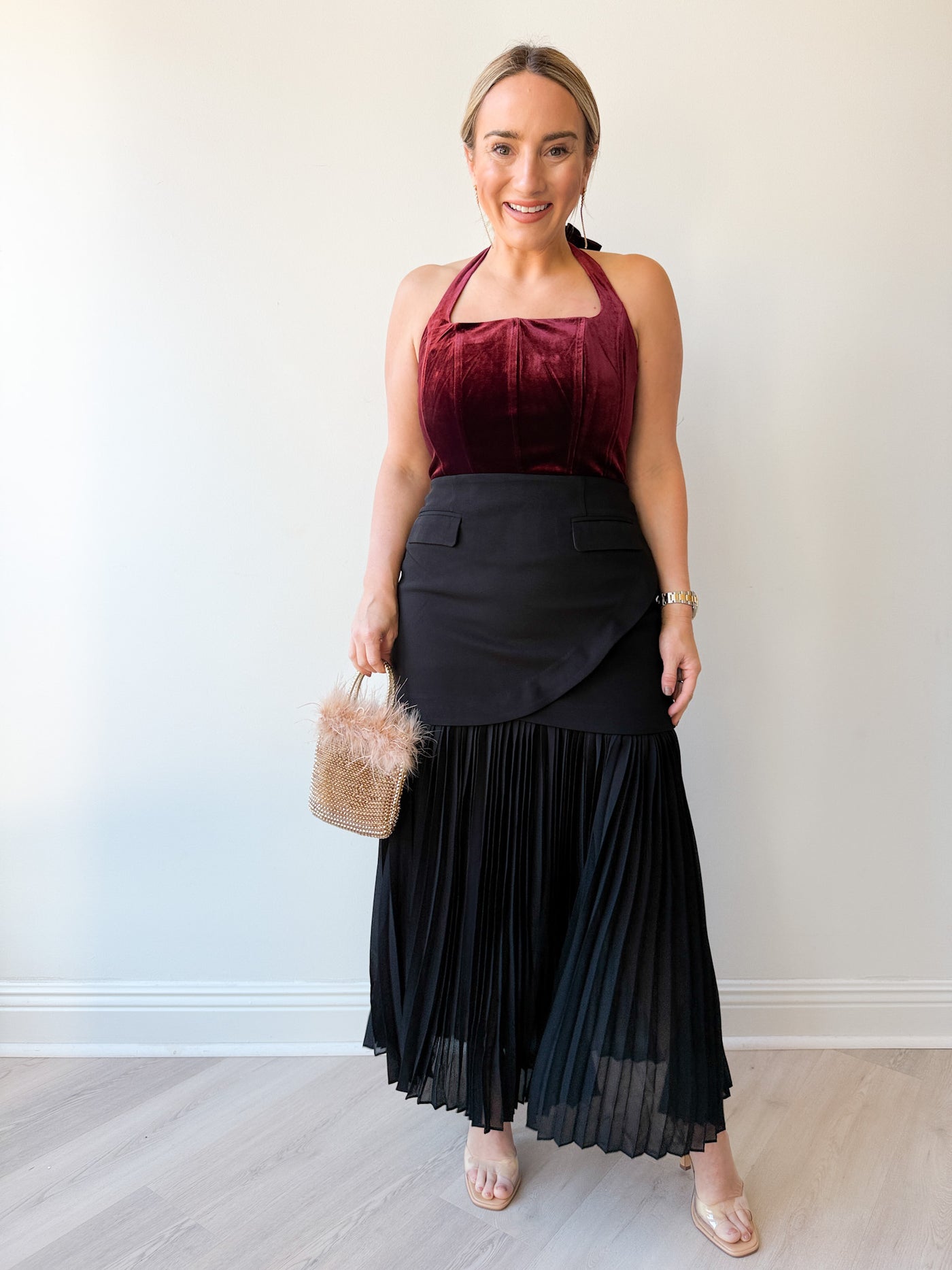 Jacy Velvet Corset Halter Top