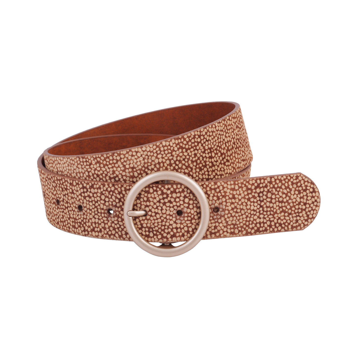 Spotted Calf Hair Belt