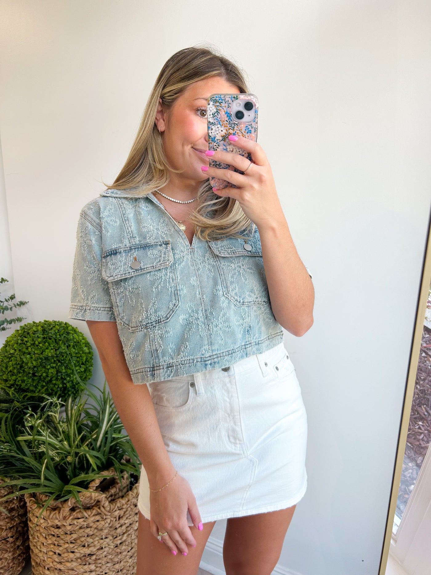 Callie Denim Top