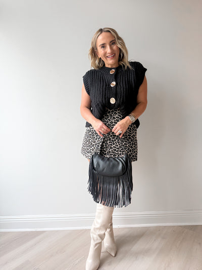 Ash Leopard Mini Skort