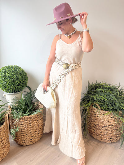 Aria Linen Maxi Dress