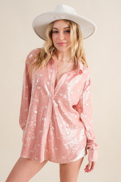 Sequin Embroidered Shirt