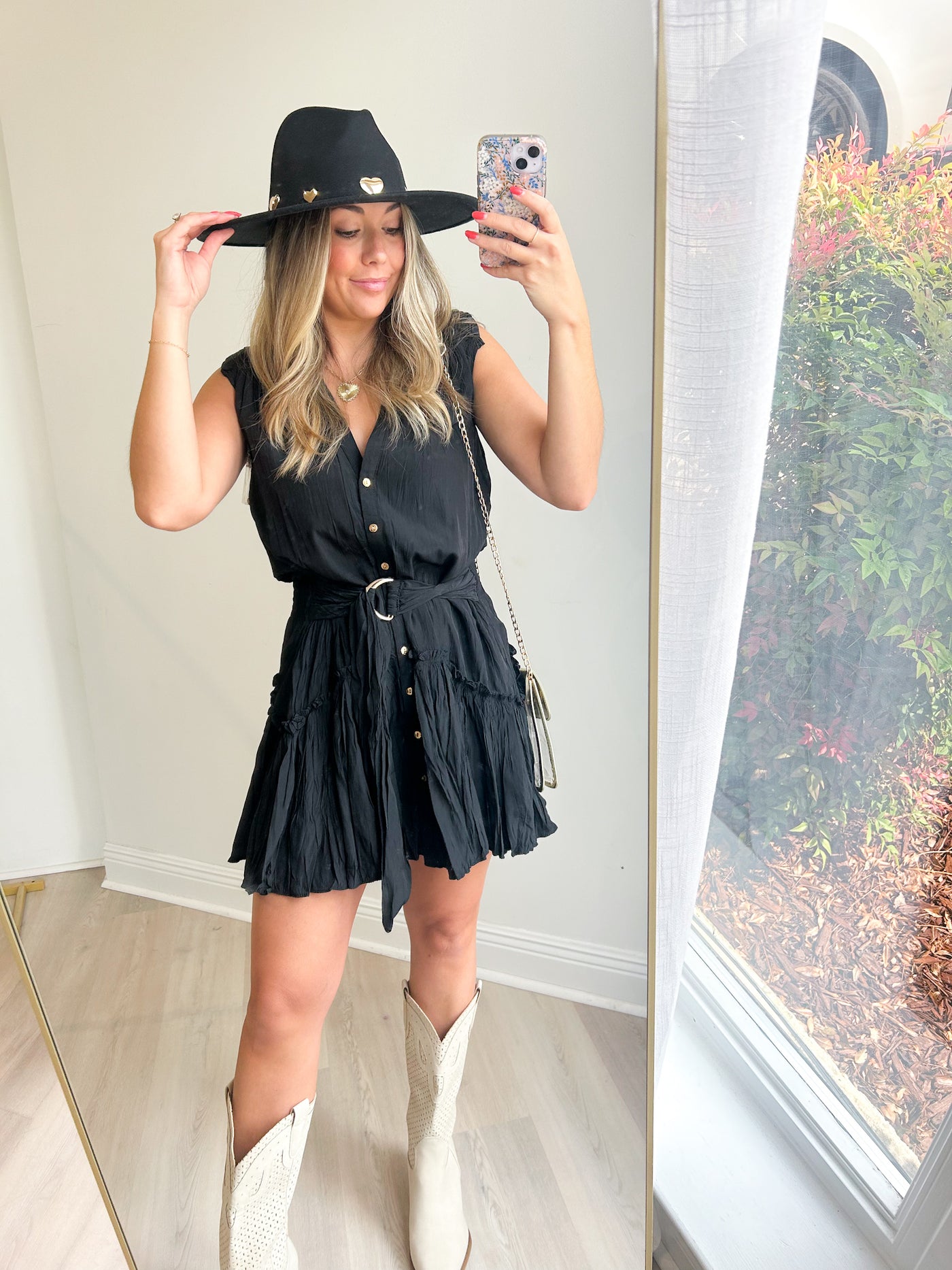 Bridget Belted Mini Dress