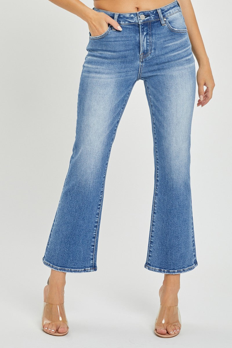 Mid- Rise Crop Flare Jean