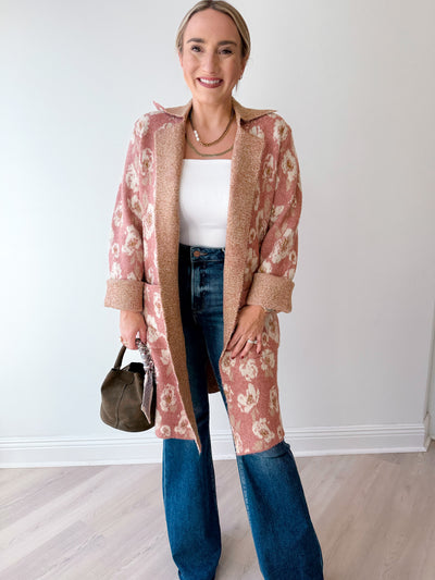 Deidre Floral Sweater Coat