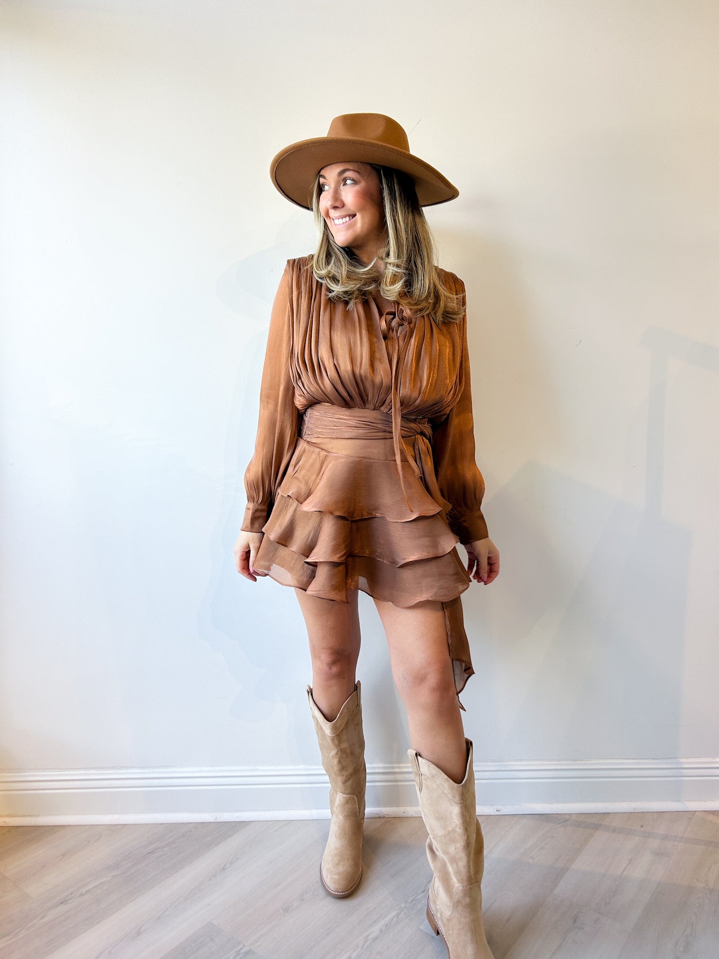 Sami Shimmer Organza Blouse & Mini Skirt Set