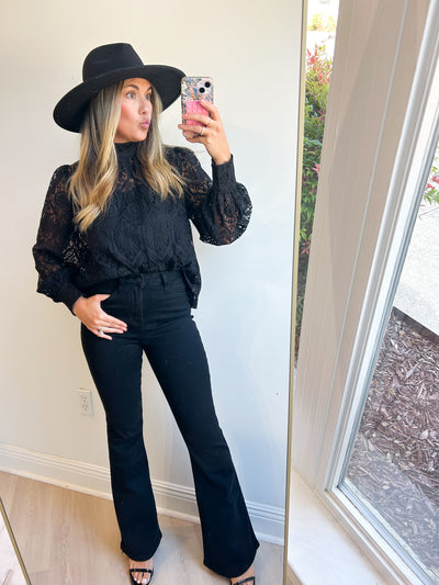 Mychel High Neck Lace Blouse
