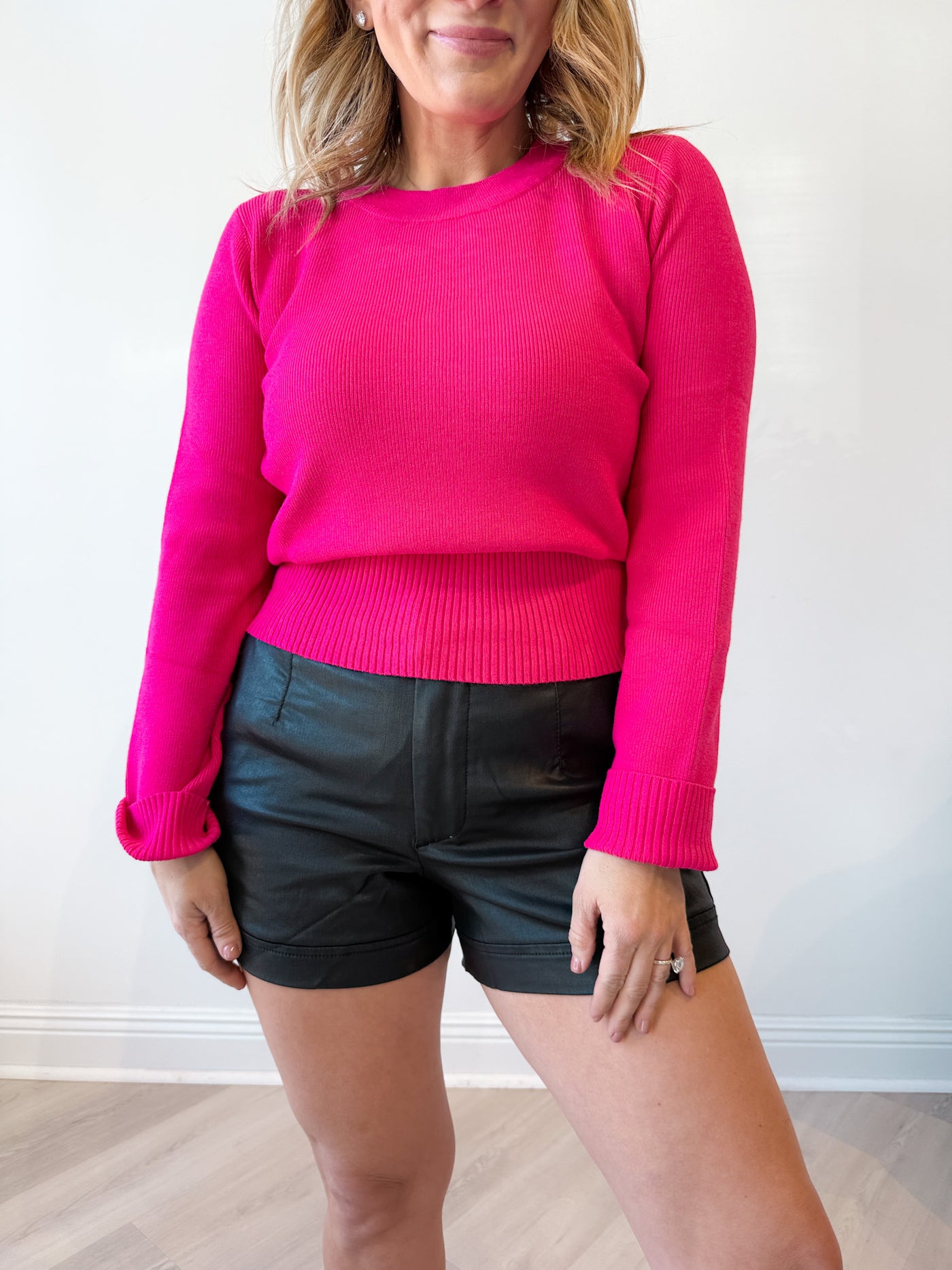 Hope Knitted Sweater Fuchsia