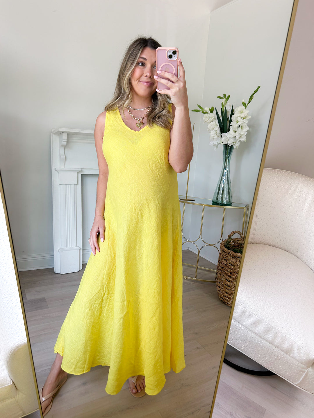 Bianca Linen Maxi Dress