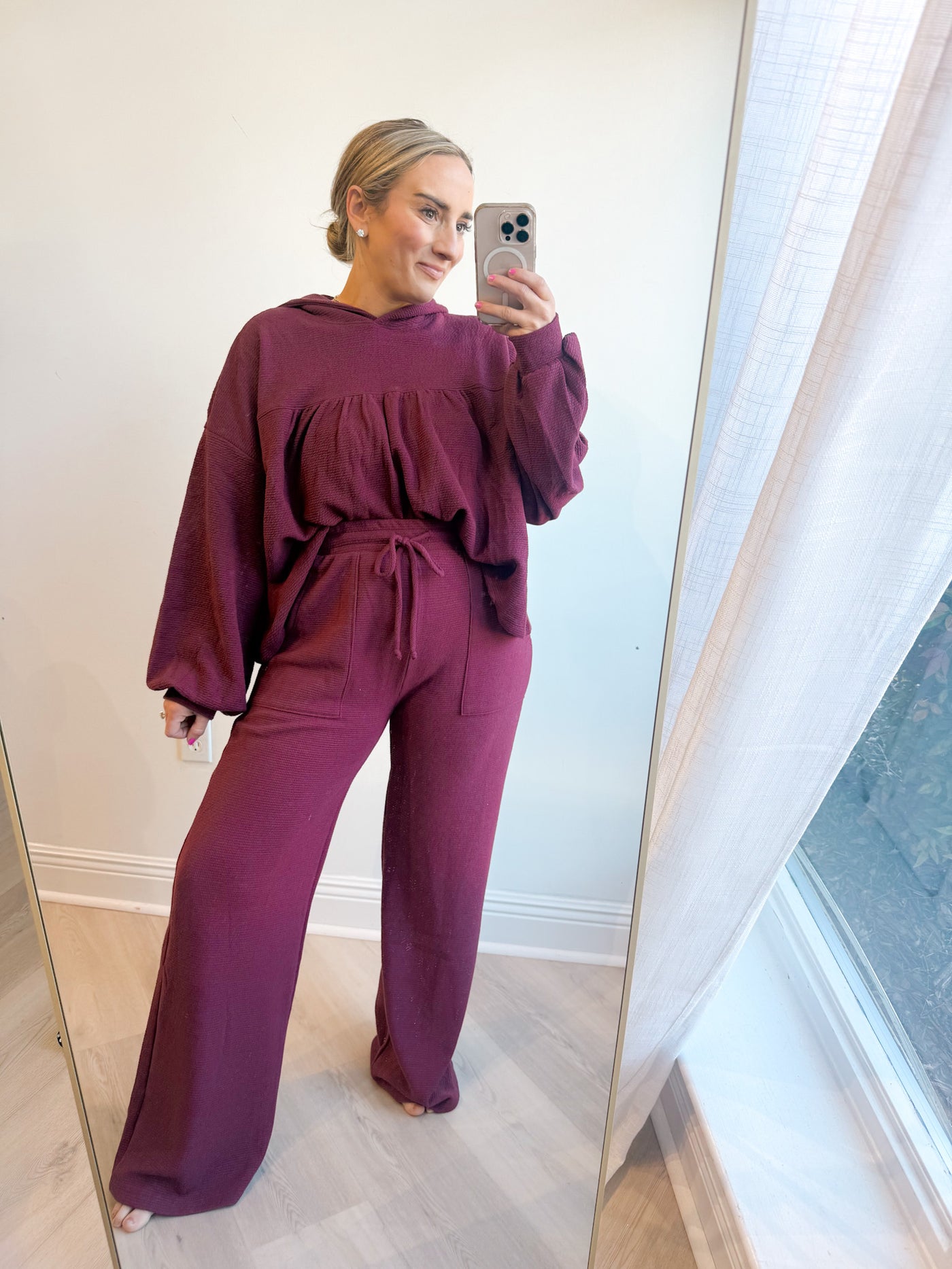 Lola Knit Crop Hoodie Set