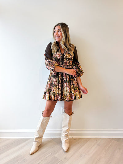 Bethani Floral Belted Mini Dress
