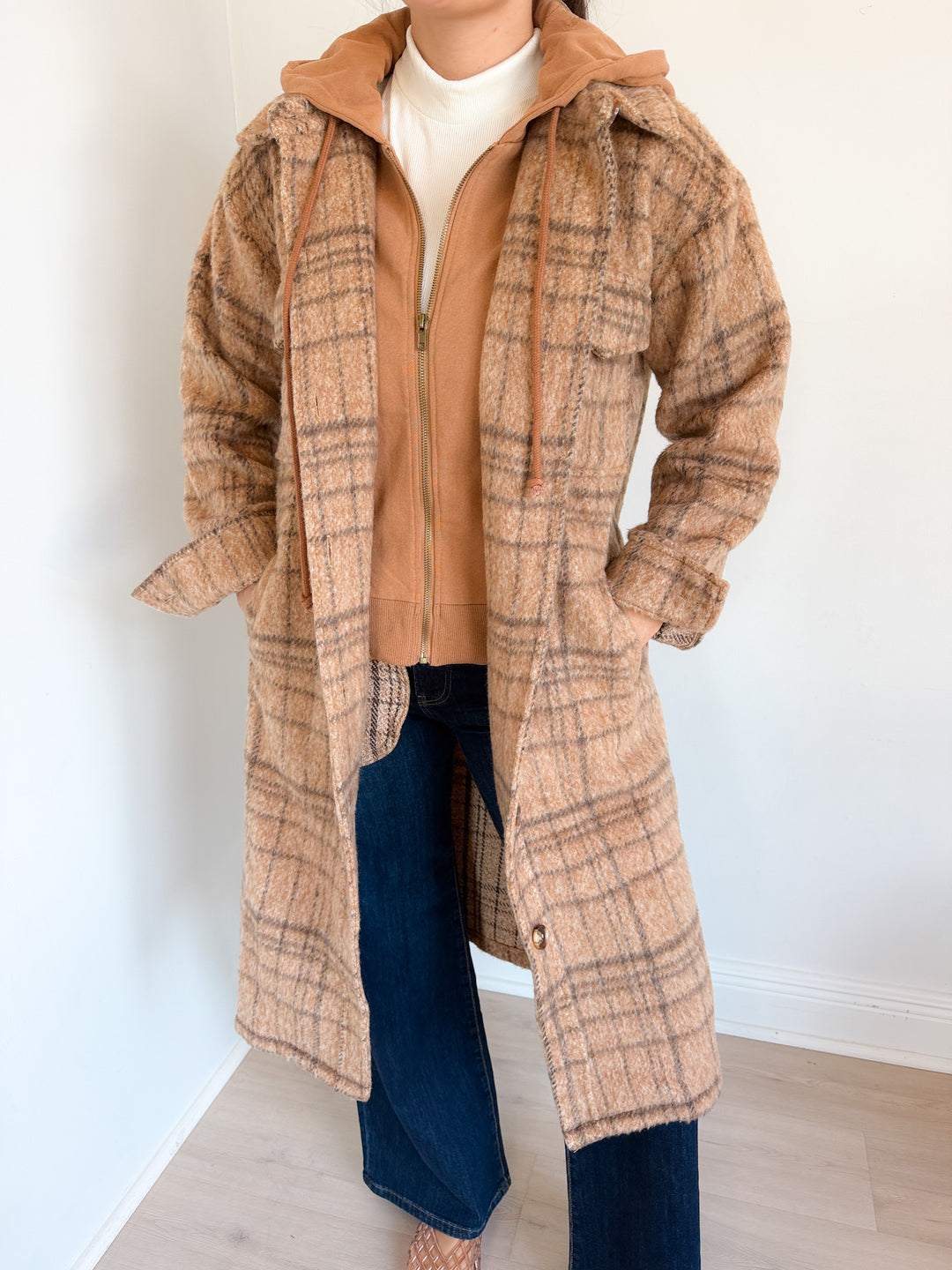 Kallie Hoodie Plaid Jacket
