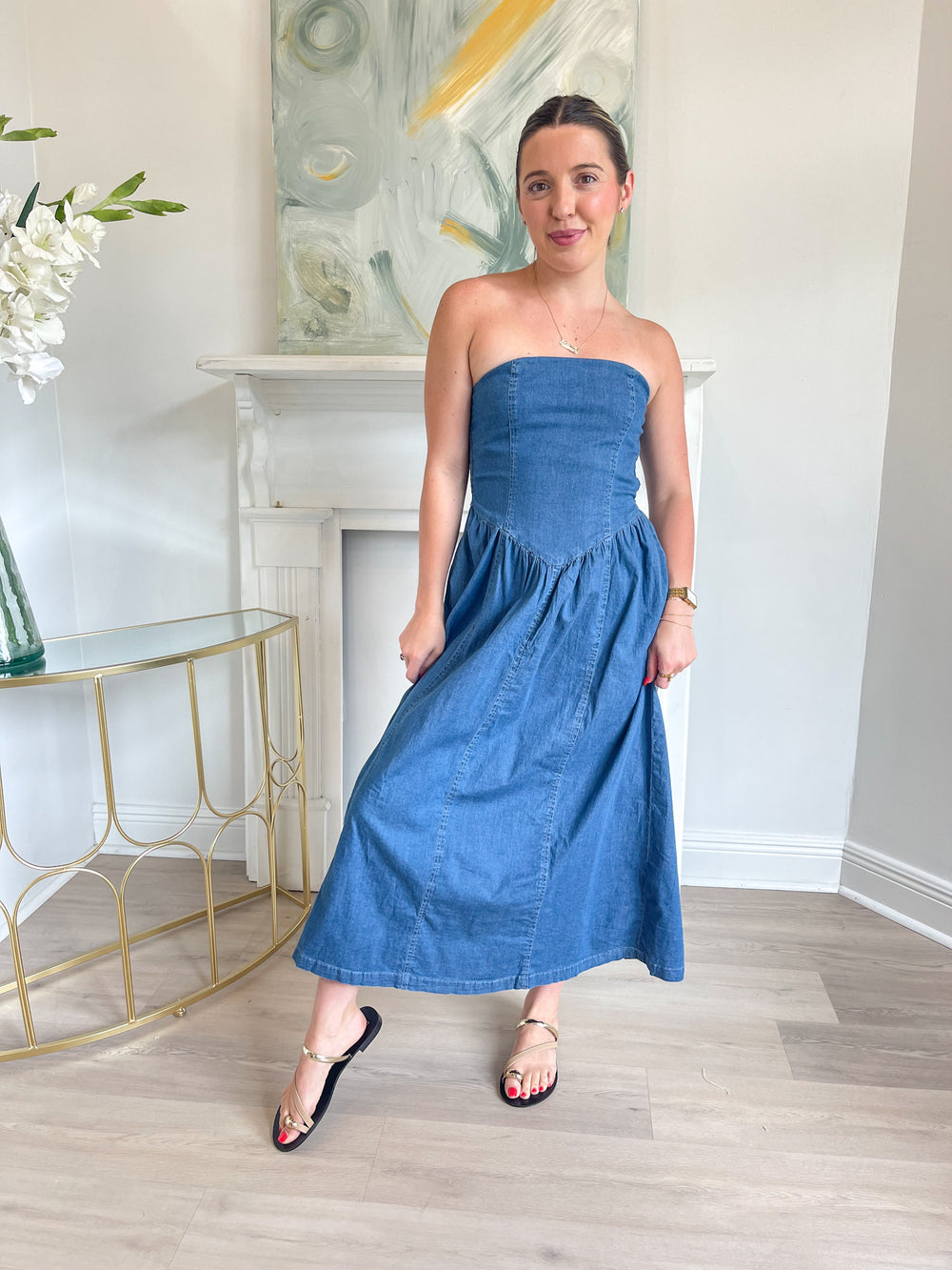 Deidre Denim Midi Dress