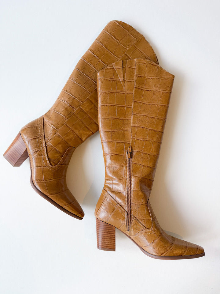 Kirby Croc Heeled Boot