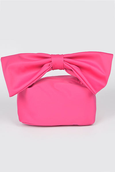 Bow Clutch fuchsia