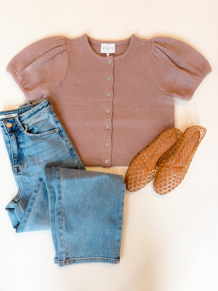 Poppy Knit Top MAUVE