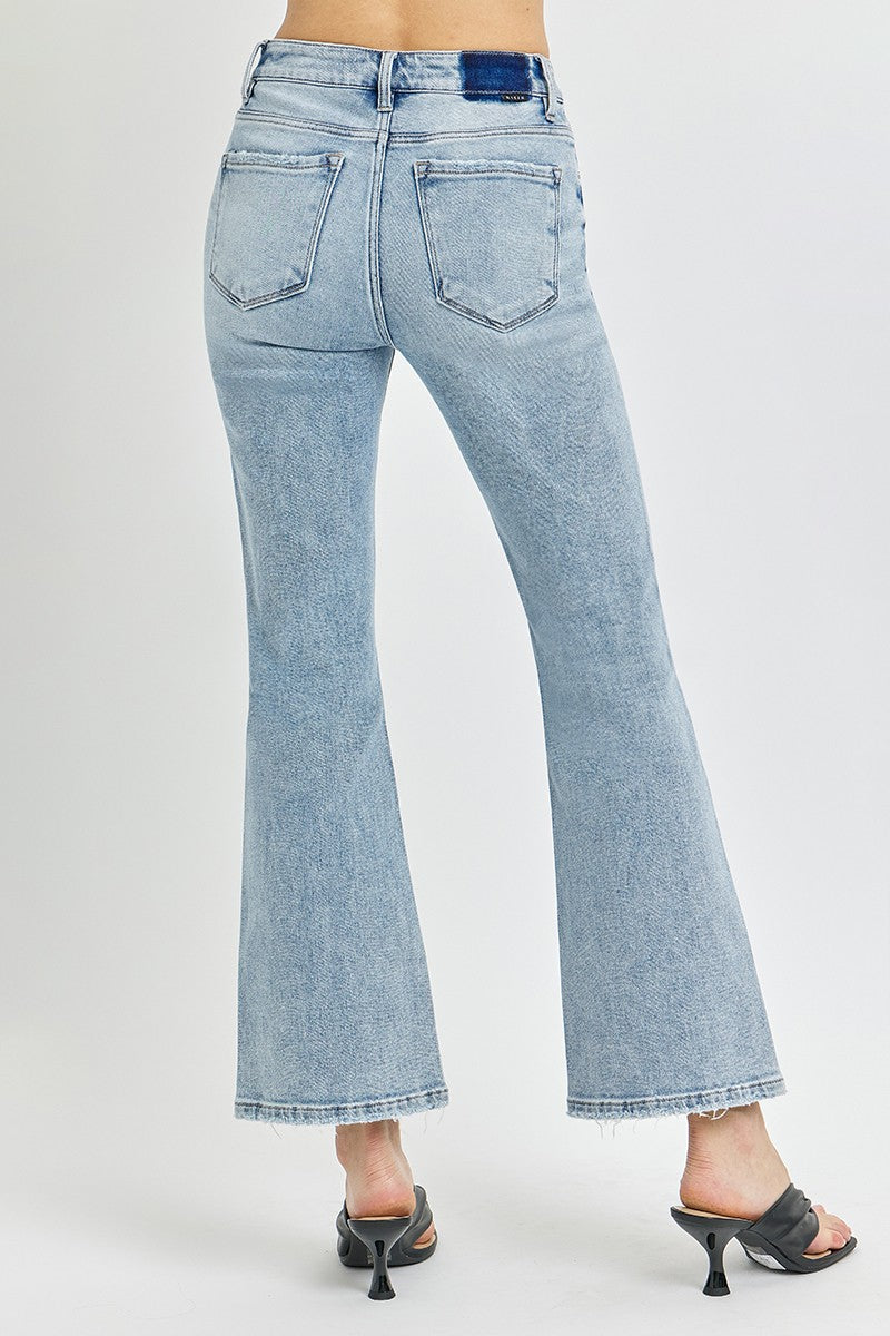 High Rise Crop Flare Jean