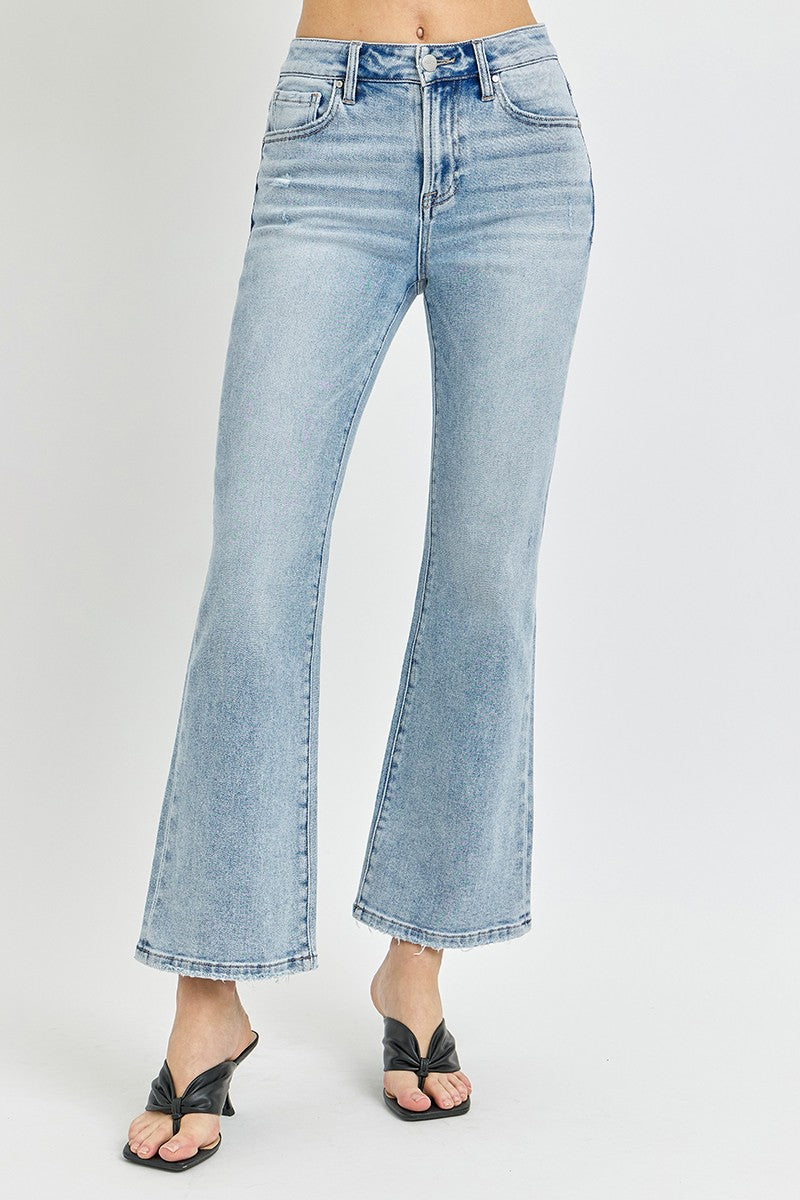 High Rise Crop Flare Jean