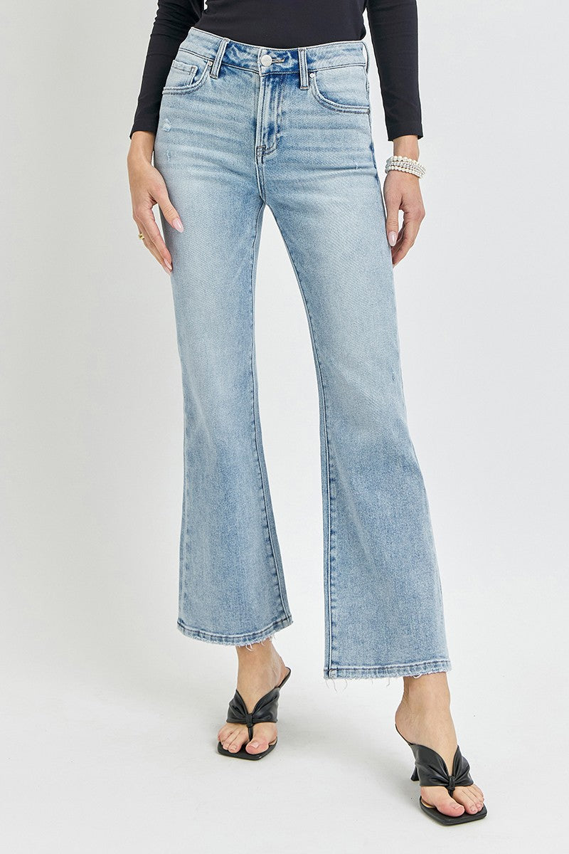 High Rise Crop Flare Jean