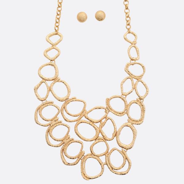 Circle oval necklace